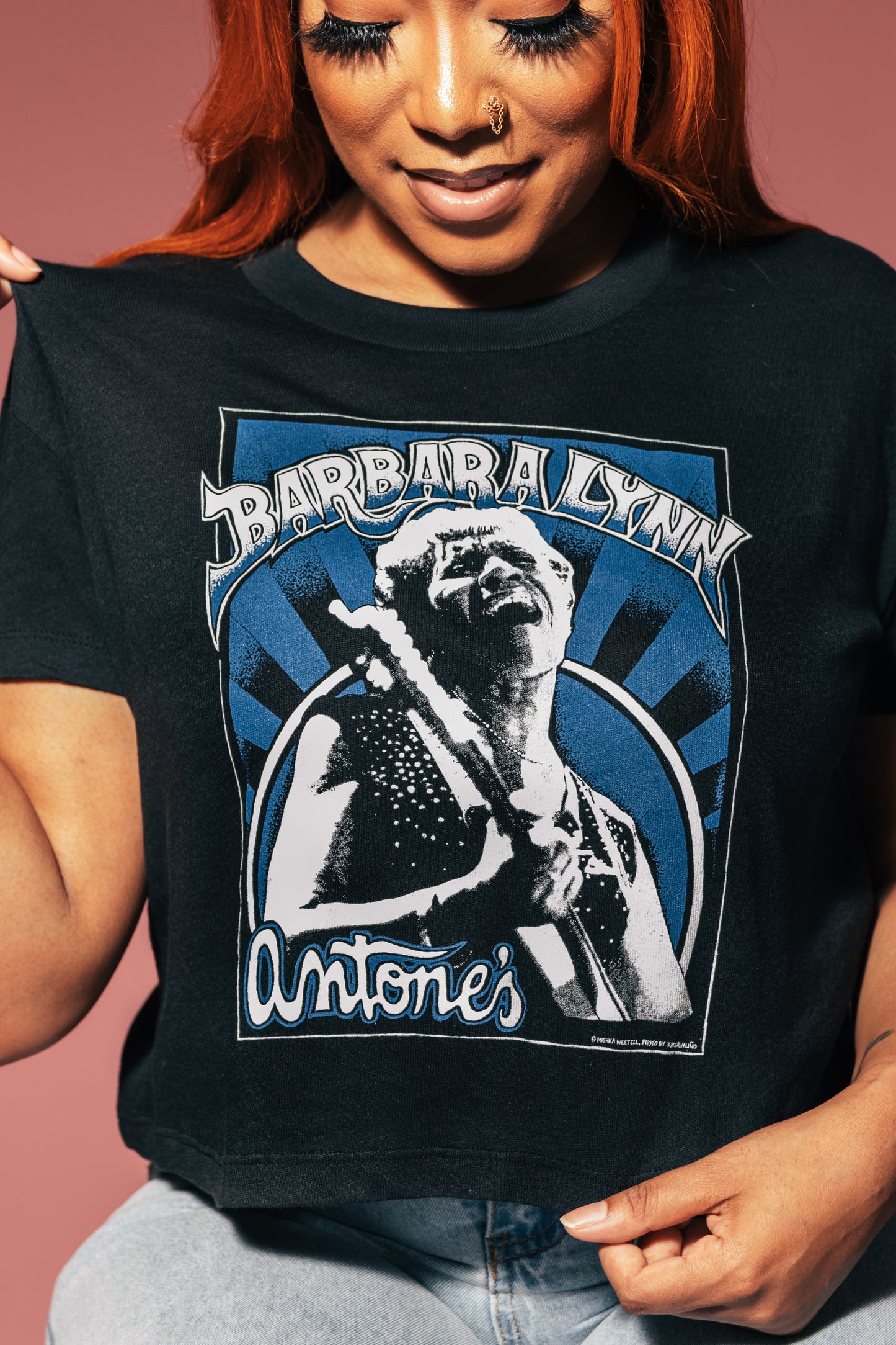 Ladies Loose Crop Barbara Lynn T Shirt