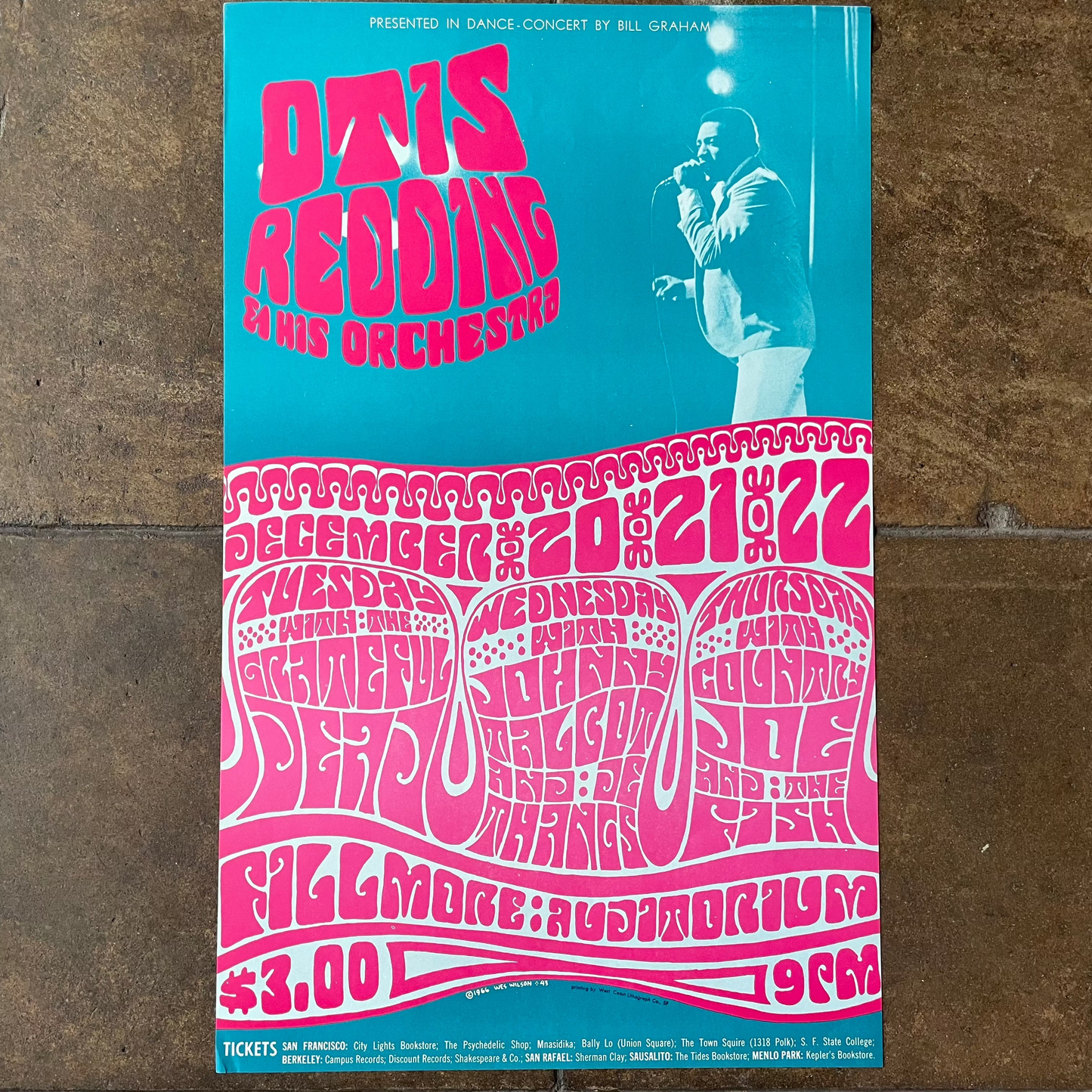 Otis Redding/ Grateful Dead - Vintage Poster