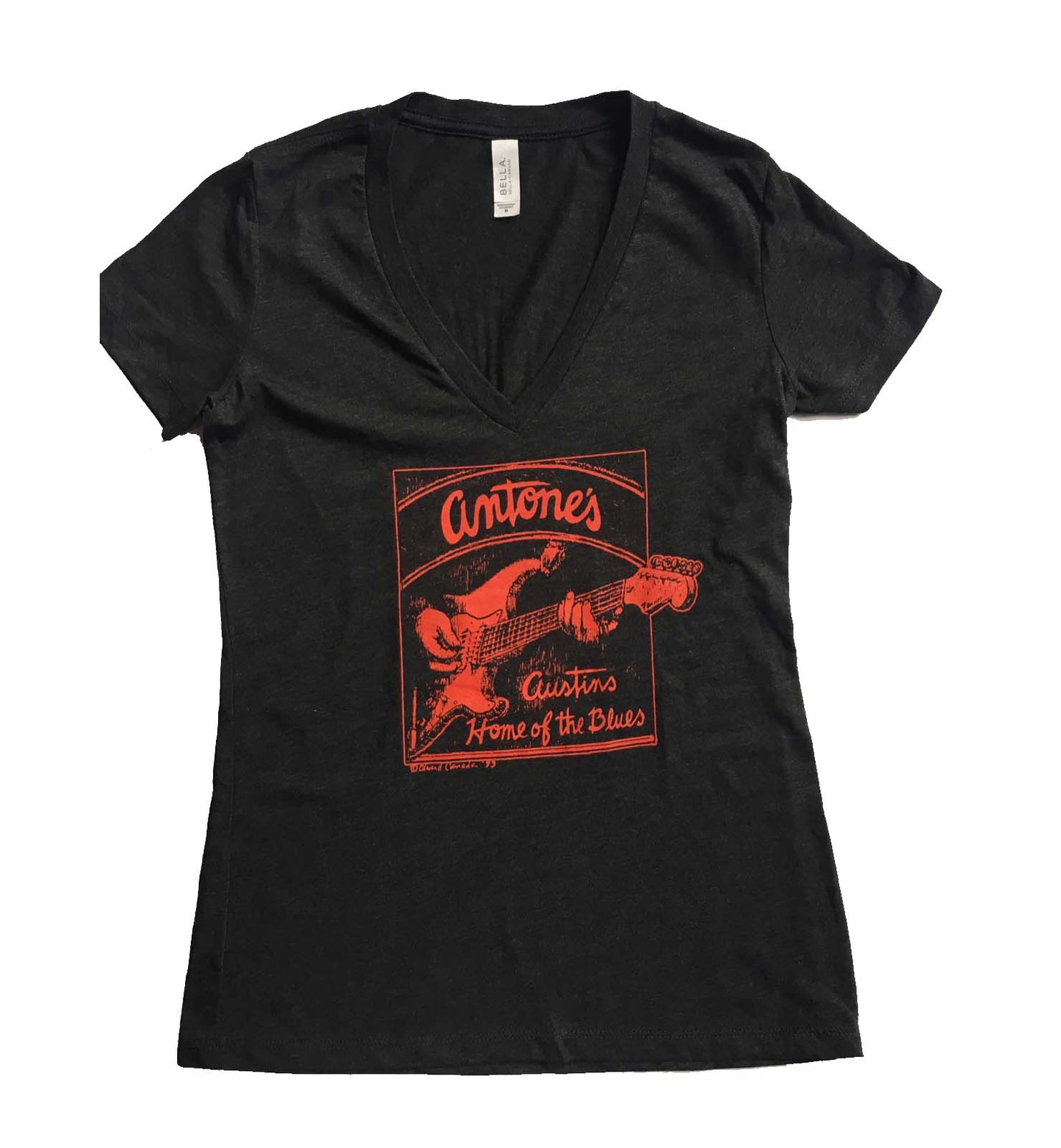 Women's Red Guitar Logo Shirt