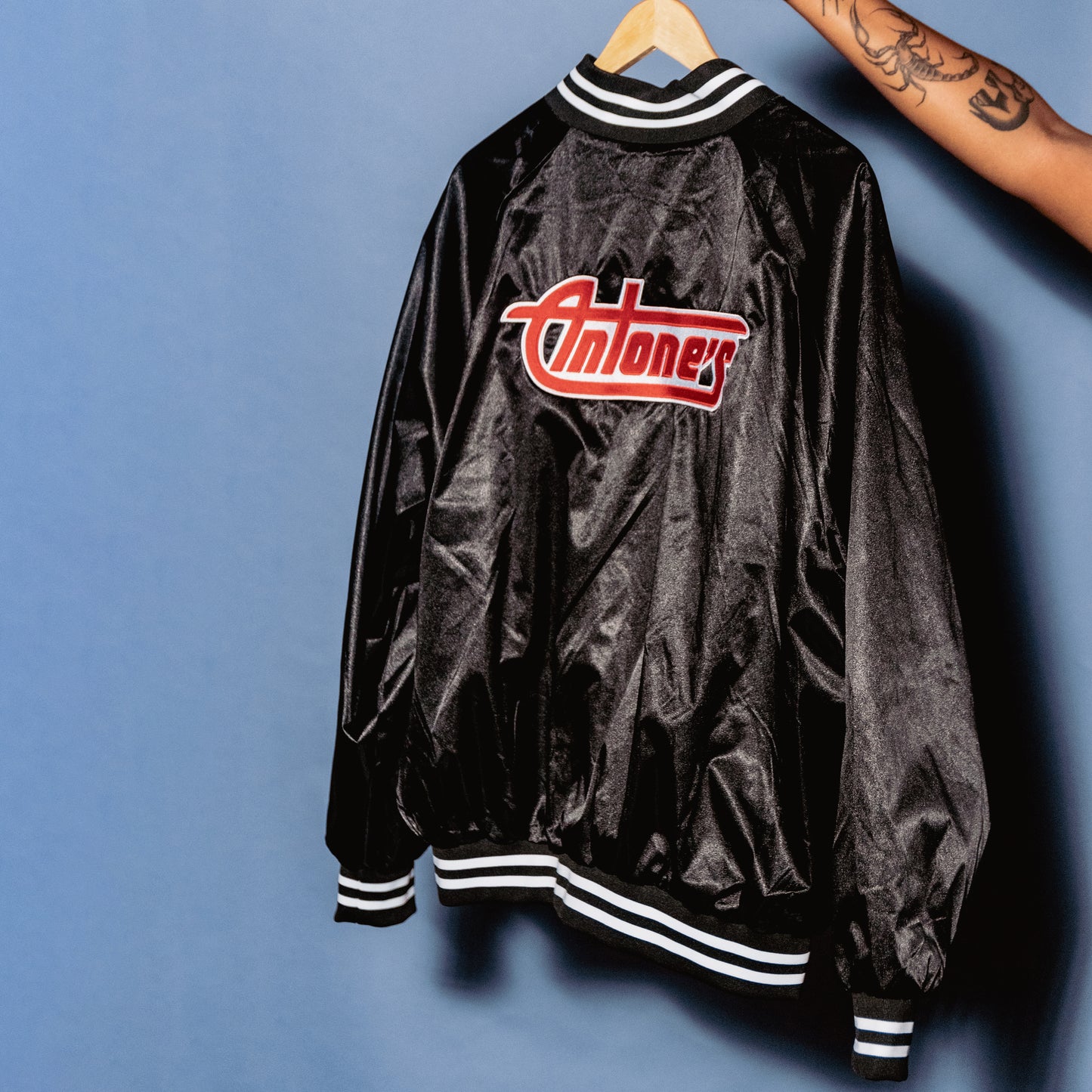 Black Antone's Embroidered Silk Jacket