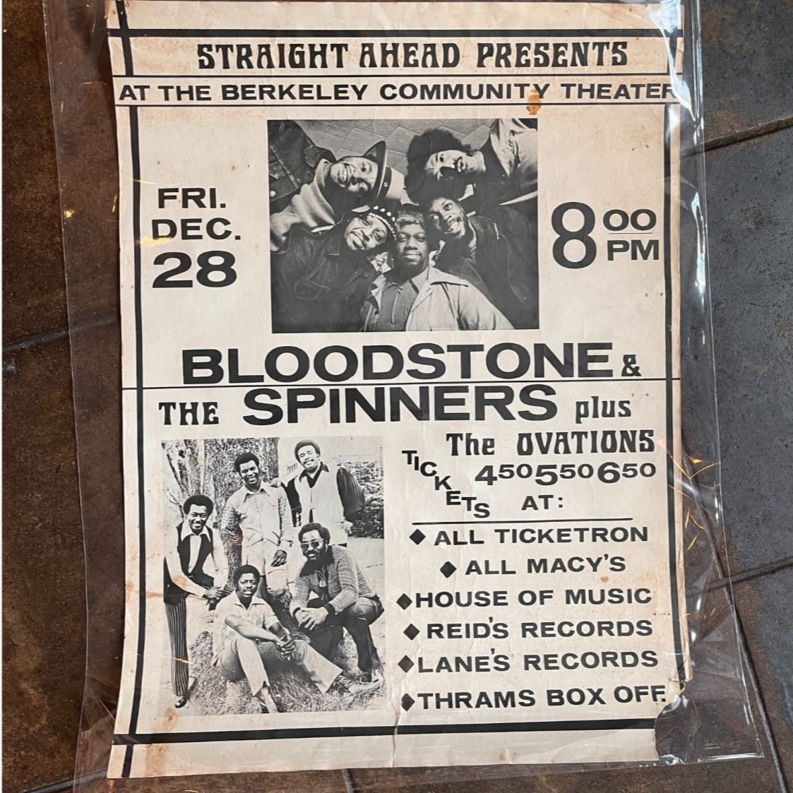 Vintage Bloodstone and the Spinners Poster
