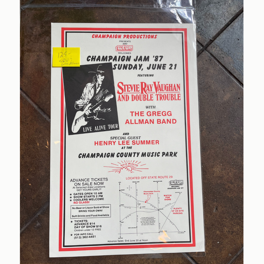 Vintage Stevie Ray Vaughan Poster