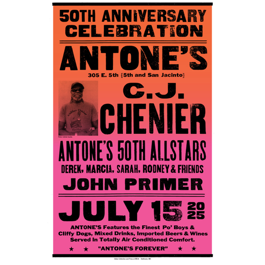 CJ Chenier 50th Anniversary Poster