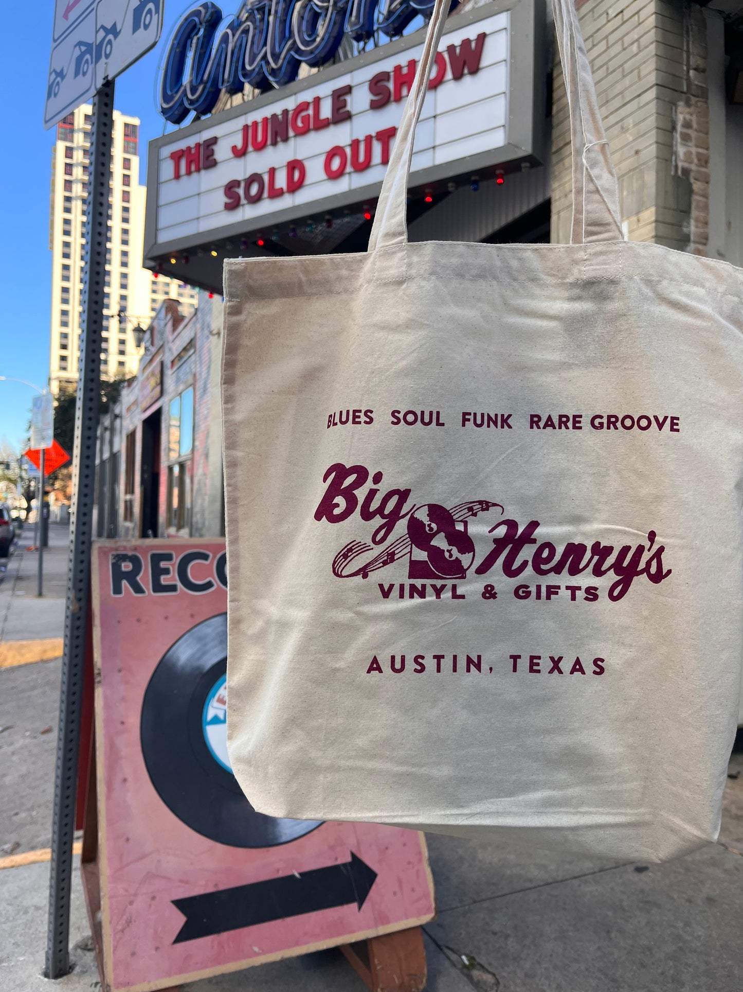 Big Henry's x Antone's Canvas Tote Bag