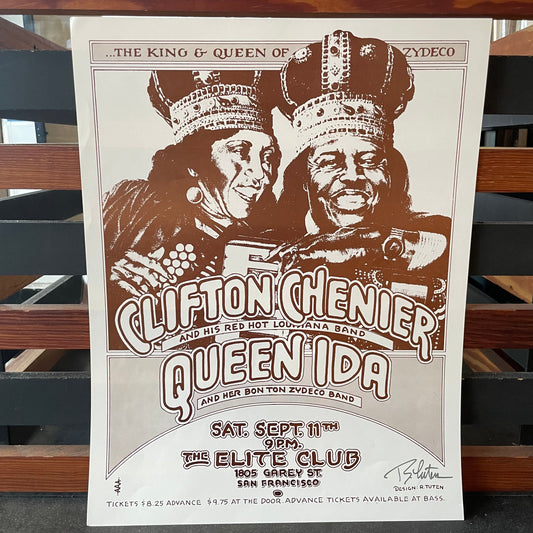 Clifton Chenier & Queen Ida - Vintage Poster