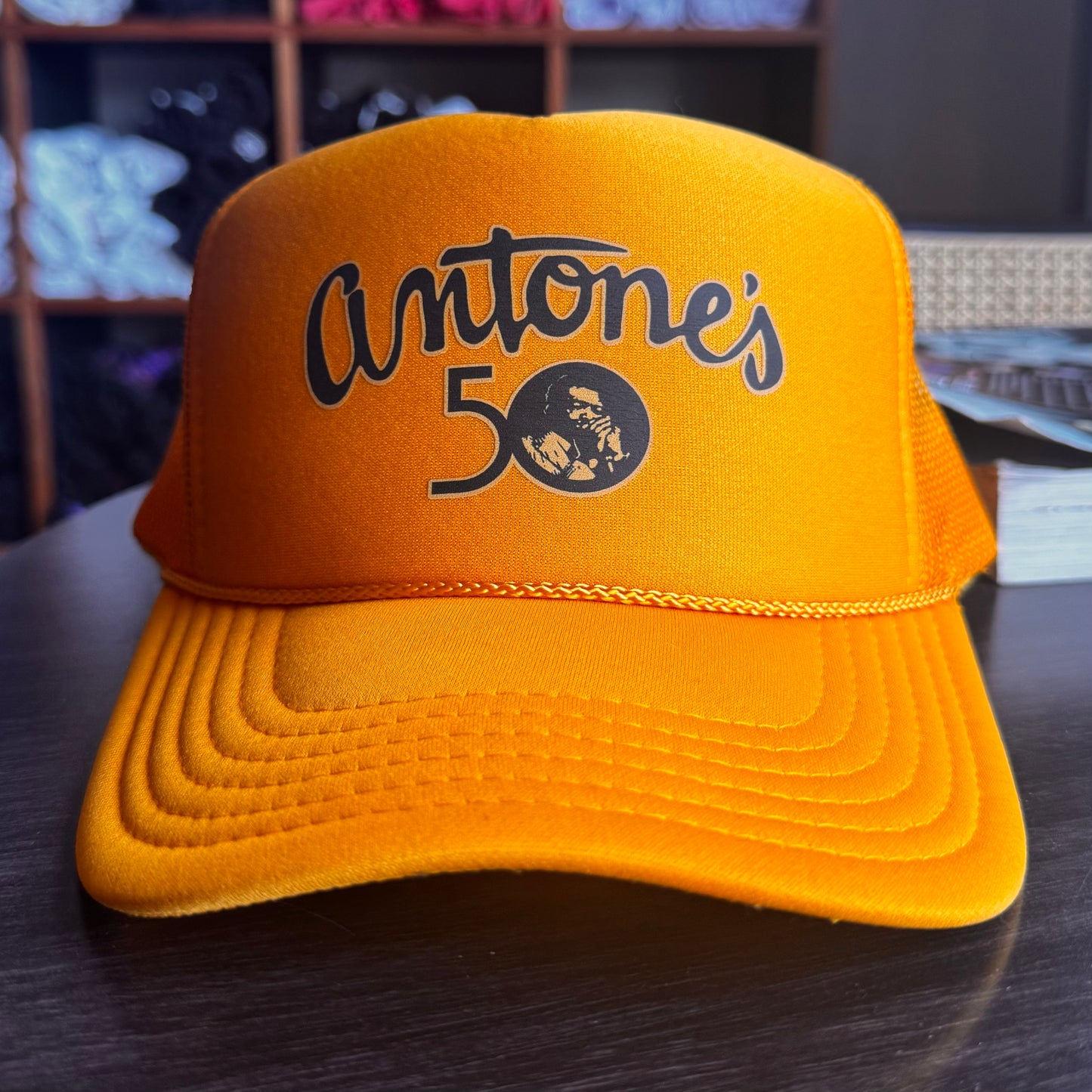 Gold Antone's 50th Anniversary Trucker Hat
