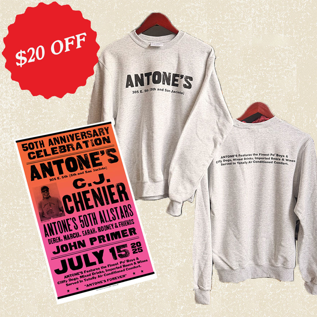 Antone's Sweatshirt + Poster Bundle