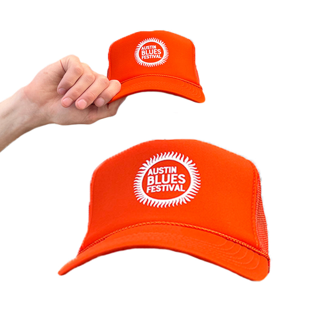 Orange Foam Austin Blues Fest Hat