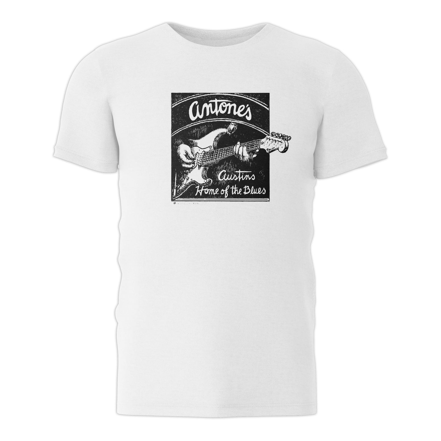 White Antone's Guitar Logo T Shirt
